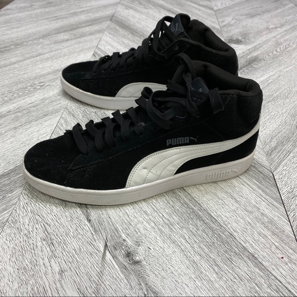 Puma | Men’s Smash V2 Mid Black Sneakers Size 8.5 - Picture 3 of 8